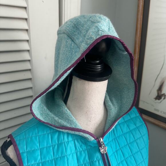 MICMAC PARIS Womens Vest Lightweight Hooded Full Zip Outdoor Casual Preppy SMALL - Picture 5 of 13